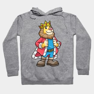 Lion as King with Crown Hoodie